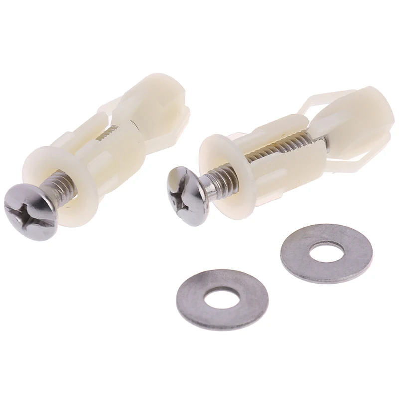 

2pcs DIY Toilet Seat Hinges Screws WC Hole Fixing Fit Toilet Seats Hinges Repair Tools