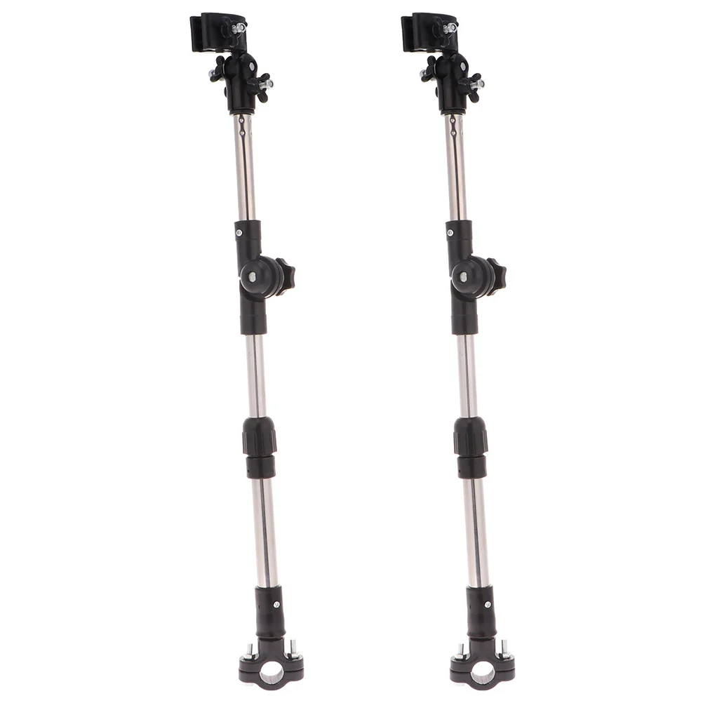 

2 Pcs Bike Umbrella Stretch Mount Stretchable Holder Bicycle Clamp Stand Foldable Clamps Plastic Multipurpose