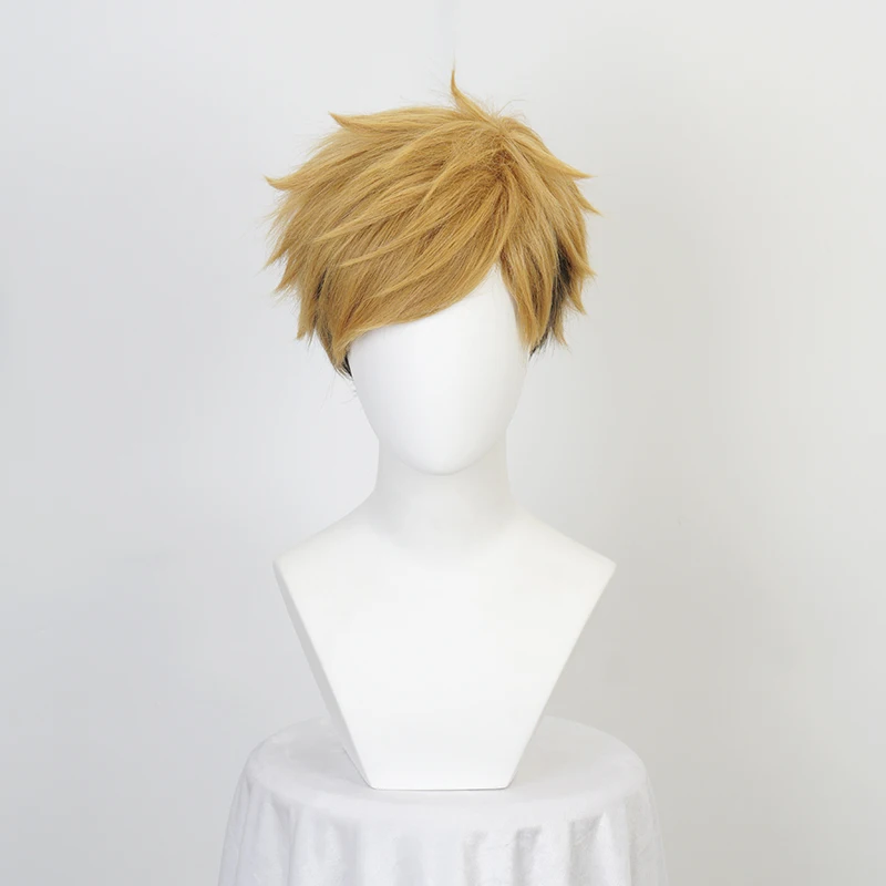 

Haikyuu!! Miya Atsumu Wig Short Heat Resistant Synthetic Hair Volleyball Men's Cosplay Costume Wigs + Wig Cap