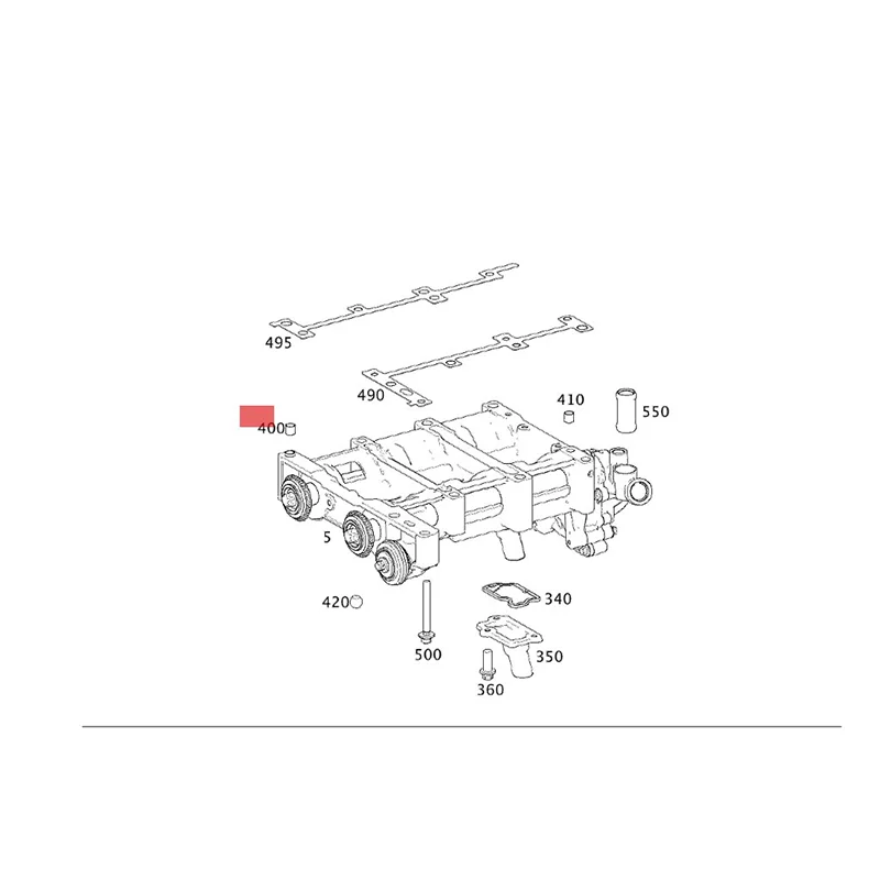 

Me rc ed es Be nzC 250 CGI/C 250 FM - Housing guide sleeve for torsional friction balancer of engine transmission components