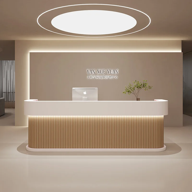 Эстетическая стойка регистрации салон стеклянный стол Pulpito профессиональный