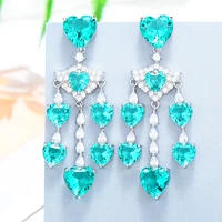 godki new luxury trendy cute heart cz pendant earrings for women girl daily high quality japanese korean gothic lady accessories