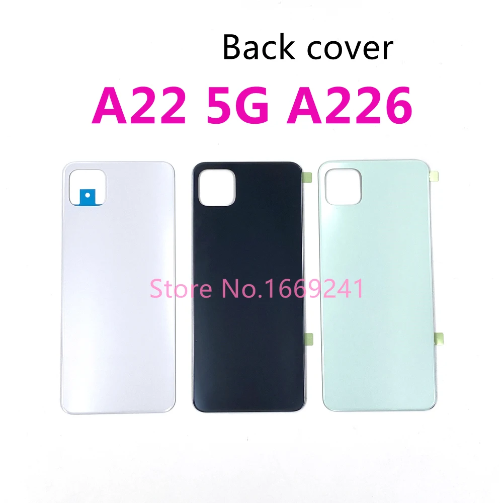 

For Samsung Galaxy A22 5G A226 SM-A226B Back Cover Battery Door Housing Repair Rear Phone Case Plastic Lid Parts Replacement