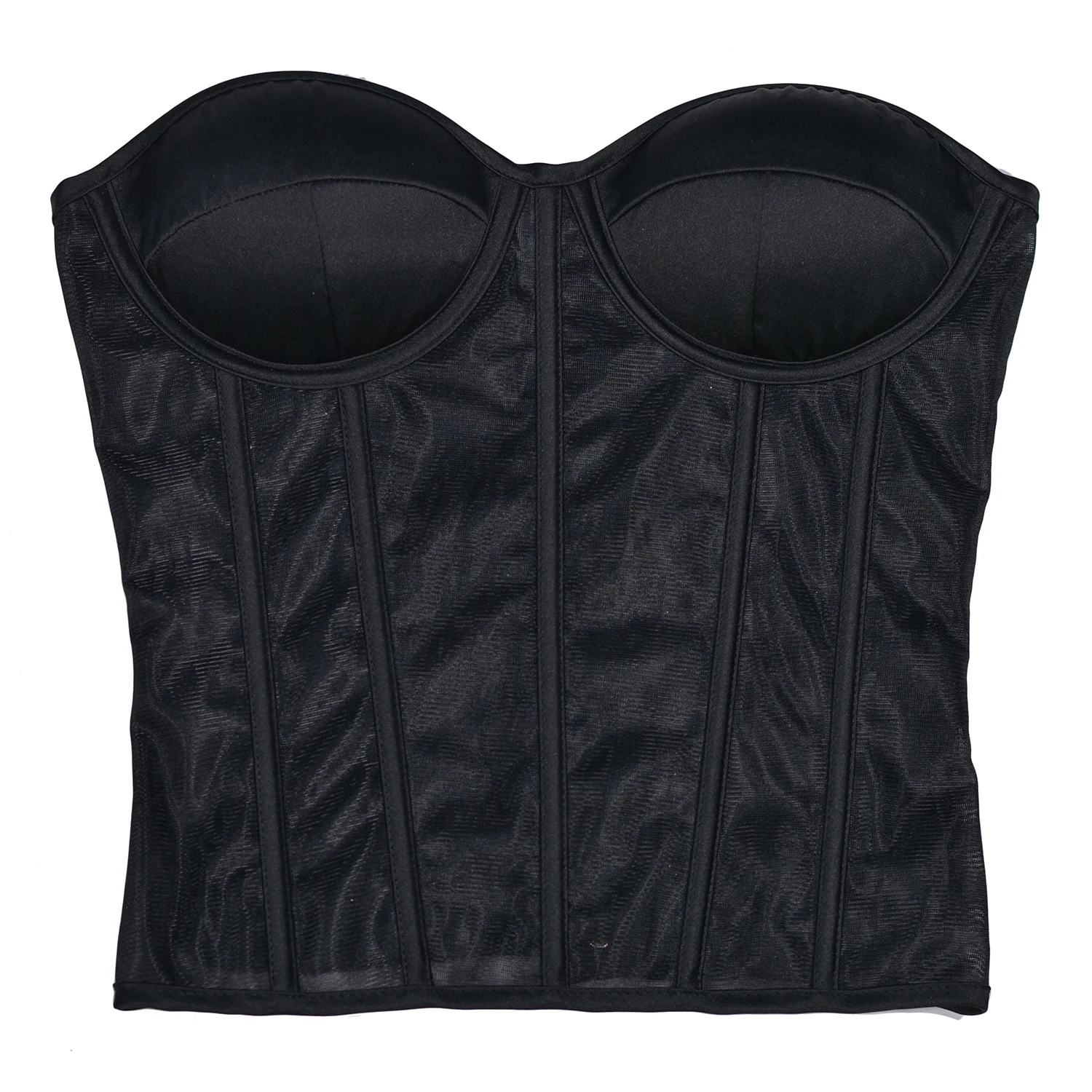 Стальной сексуальный черный прозрачный бюстгальтер сетчатый пуш-ап женский