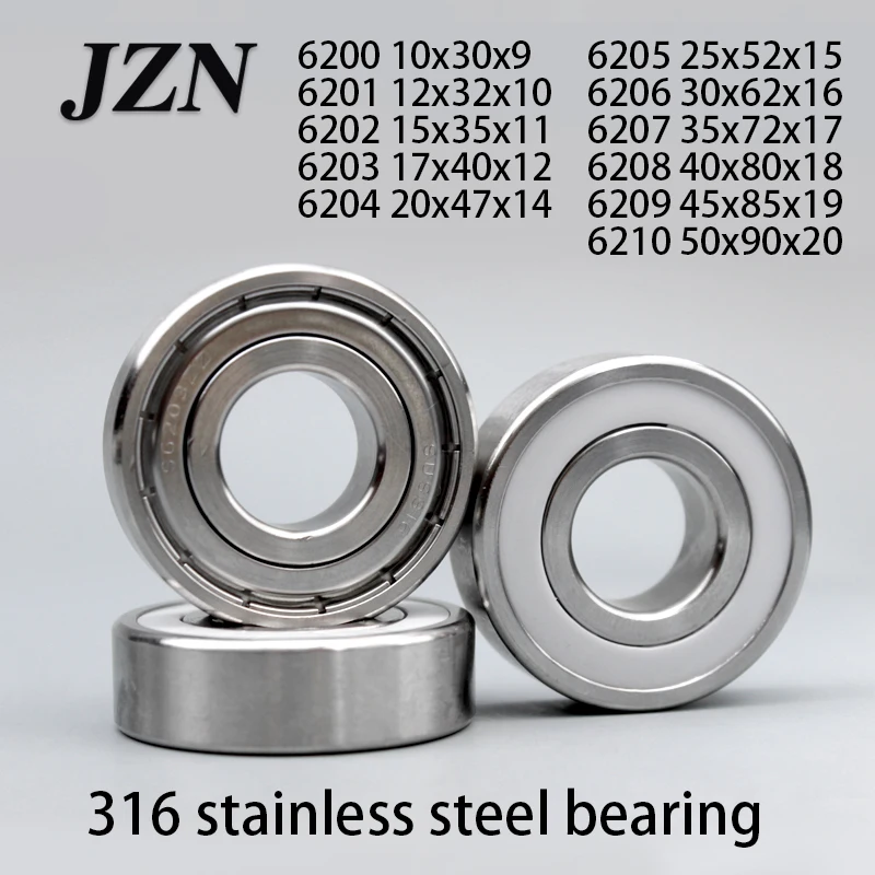 

Водонепроницаемые подшипники из нержавеющей стали JZN 6200-6210 2RS ZZ