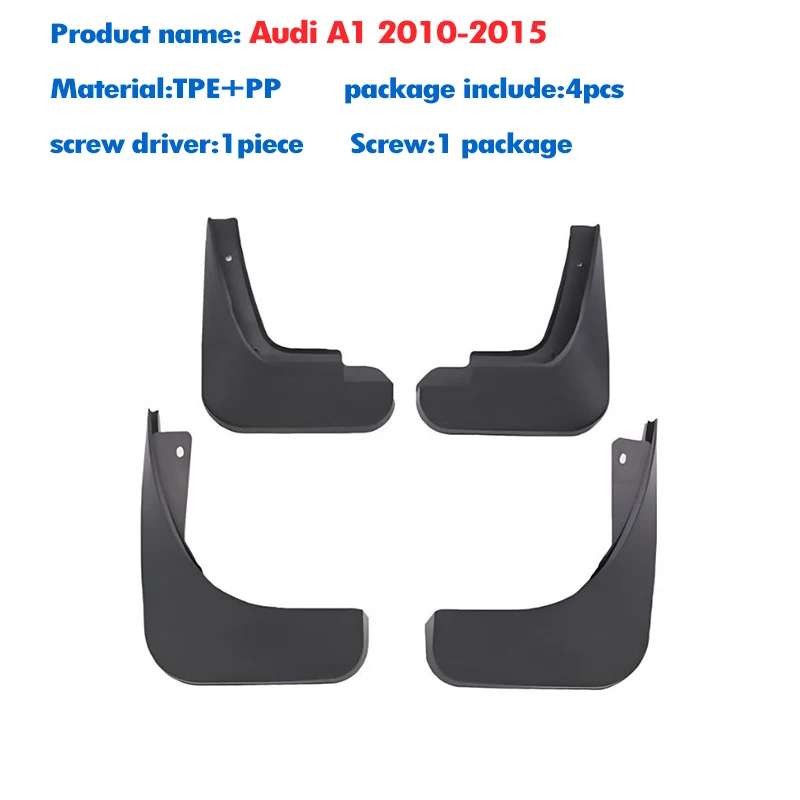 

Для Audi A1 2010 2011 2012 2013 2014 2015 брызговики на крыло брызговики брызговики автомобильные аксессуары