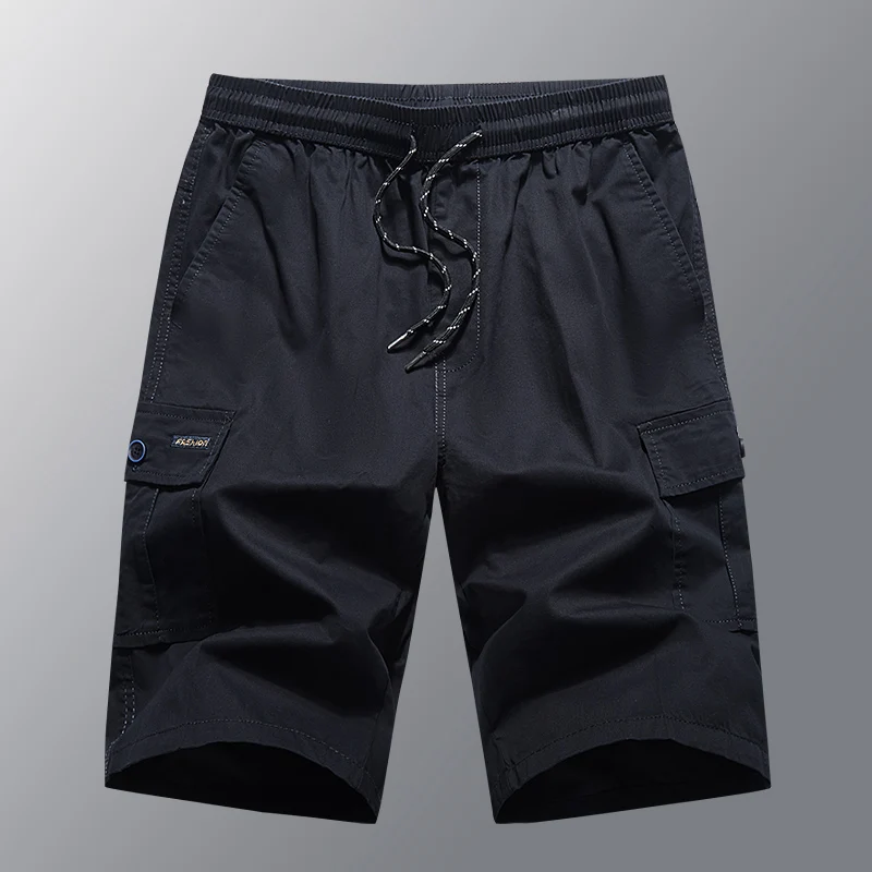 

Shorts Men's Fashion Multi Bag Pants Summer Pure Cotton Thin Wear-resistant Six Point Pants Casual Solid Color Washed Overalls
