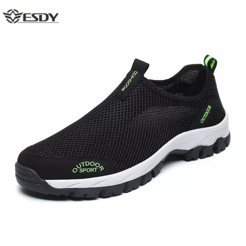

Summer Casual Shoes for Men 2019 Fashion Breathable Slip-On Mesh Shoes Men Sports Flat Shoes Sneakers Plus Size 39-49