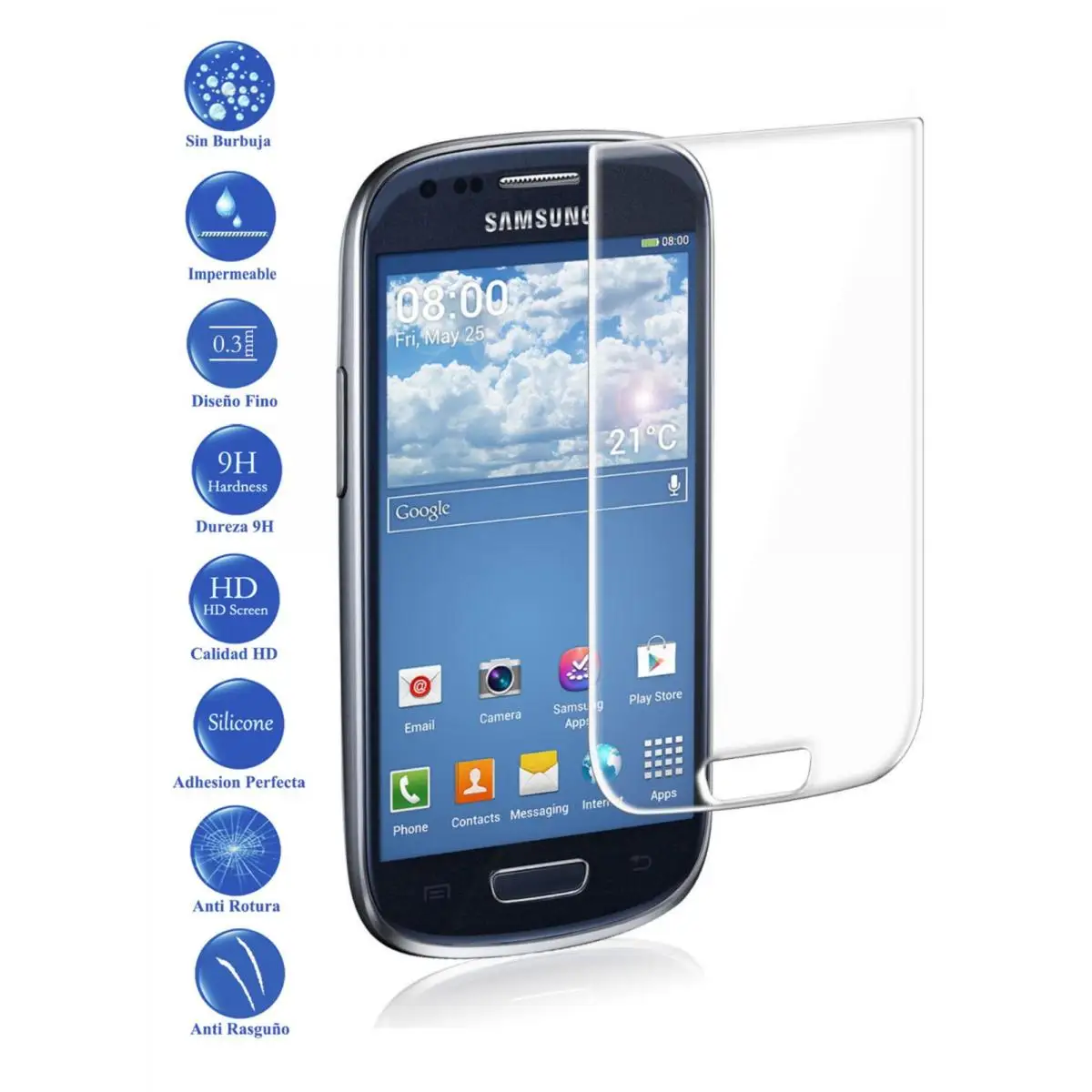 Tempered glass screen Protector for Samsung Galaxy S2 S3 S4 S5 S6 S7