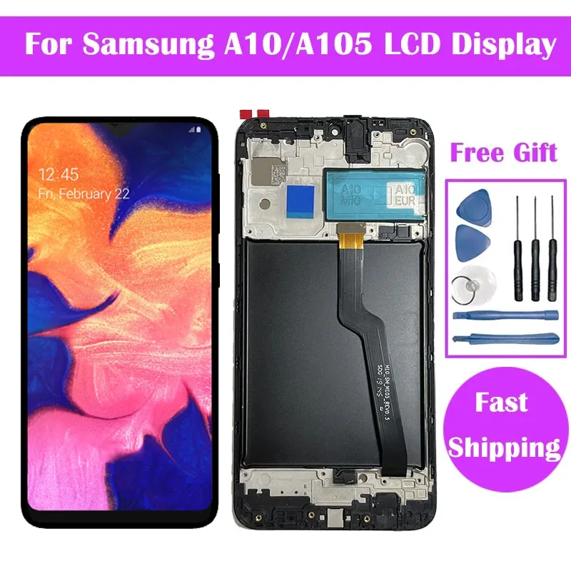Фото ЖК-дисплей для Samsung A10 A105 SM-A105F/DS, ЖК-дисплей, дигитайзер сенсорного экрана в сборе для SM-A105F SM-A105G SM-A105M SM-A105FN №2