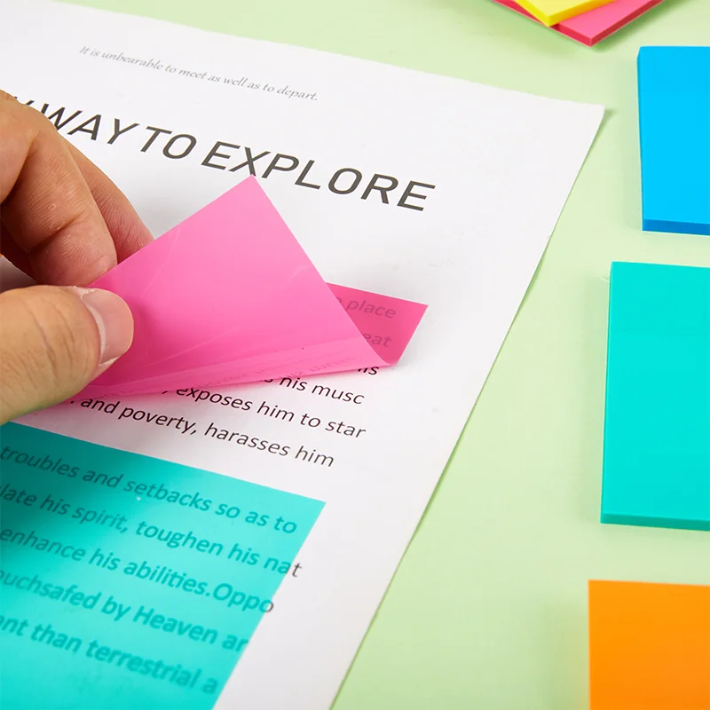 

50 шт., водонепроницаемые прозрачные липкие блокноты для записей