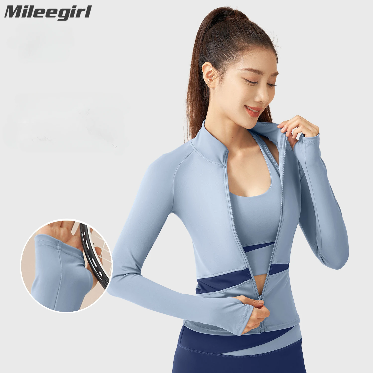 Mileegirl женские спортивные рубашки для йоги из полиэстера и спандекса