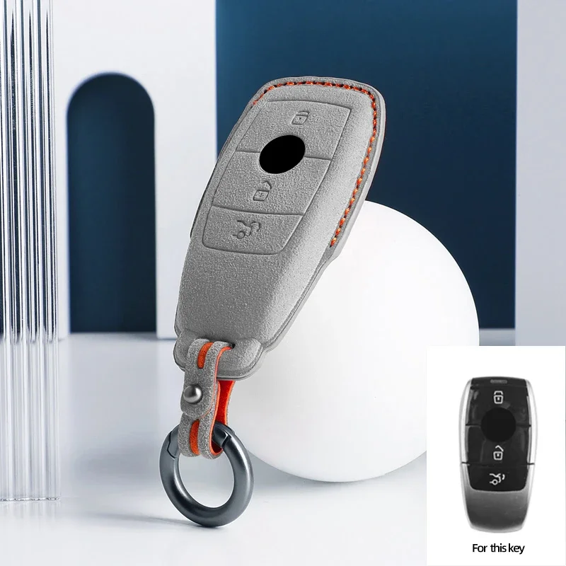 

Чехол для ключа из алькантары для Mercedes Benz W176 W177 W205 W206 W212 W213 W222 W223 W167 W463 X166 A C E S G CLS GLC SL Class