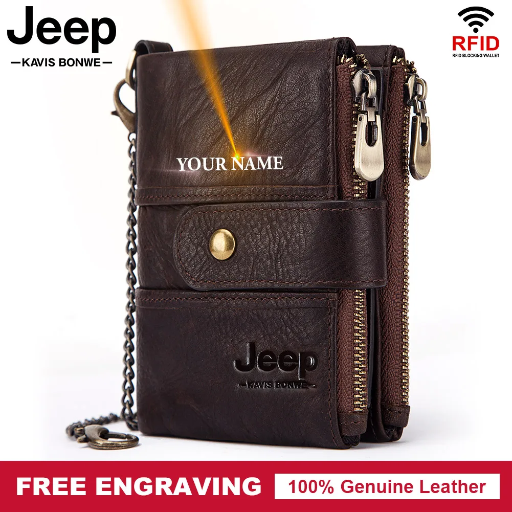 leather men wallets solid sample style zipper purse man card horder famous brand quality male wallet name engraving walet hot free global shipping
