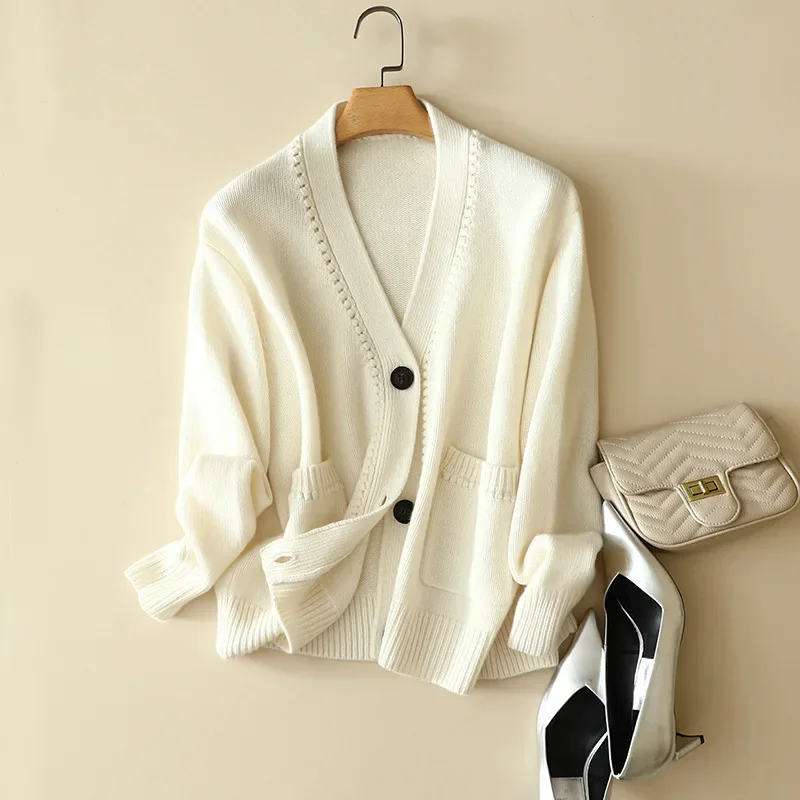 Зимний 8-слойный массивный вязаный кардиган из 100% кашемира женское пальто с