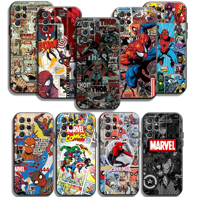 

Marvel Spiderman Iron Man Phone Cases For Samsung Galaxy A31 A32 A51 A71 A52 A72 4G 5G A11 A21S A20 A22 4G Carcasa Back Cover