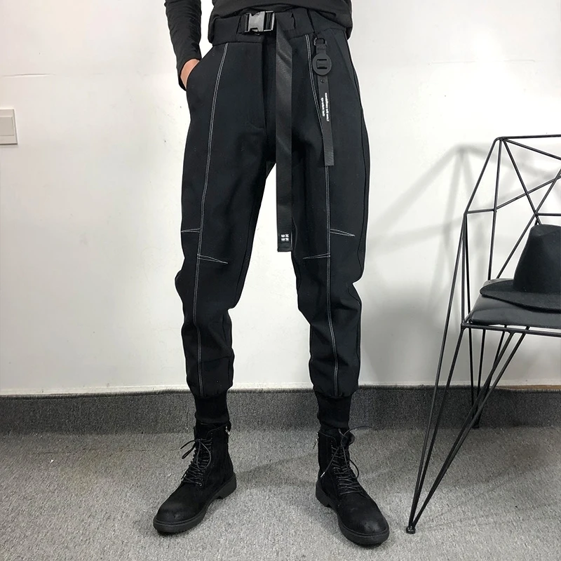 Spring And Autumn Fashion Hip Hop Fashion Brand Designer Loose Work Clothes Sports Leggings Street Style Splicing Men's Pants