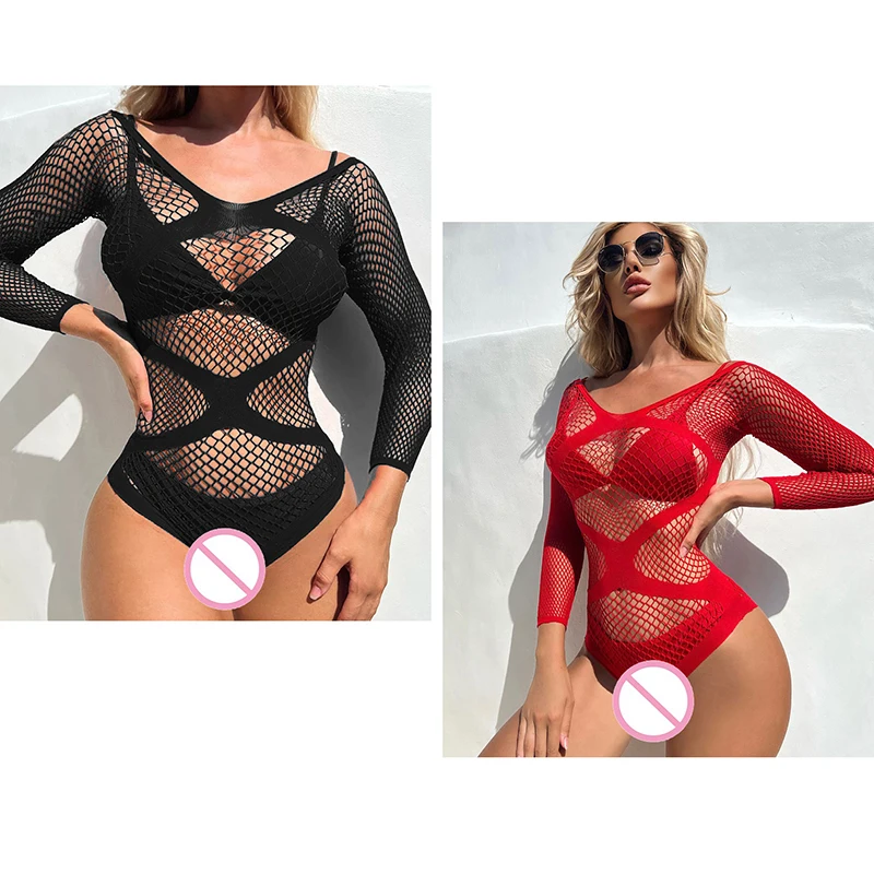 

Fashion Bodysuit Sexy Women Jumpsuit Fishnet Body Suits Hollow Out Mesh Tights Club Wear Party Cosplay Sexy Underwear