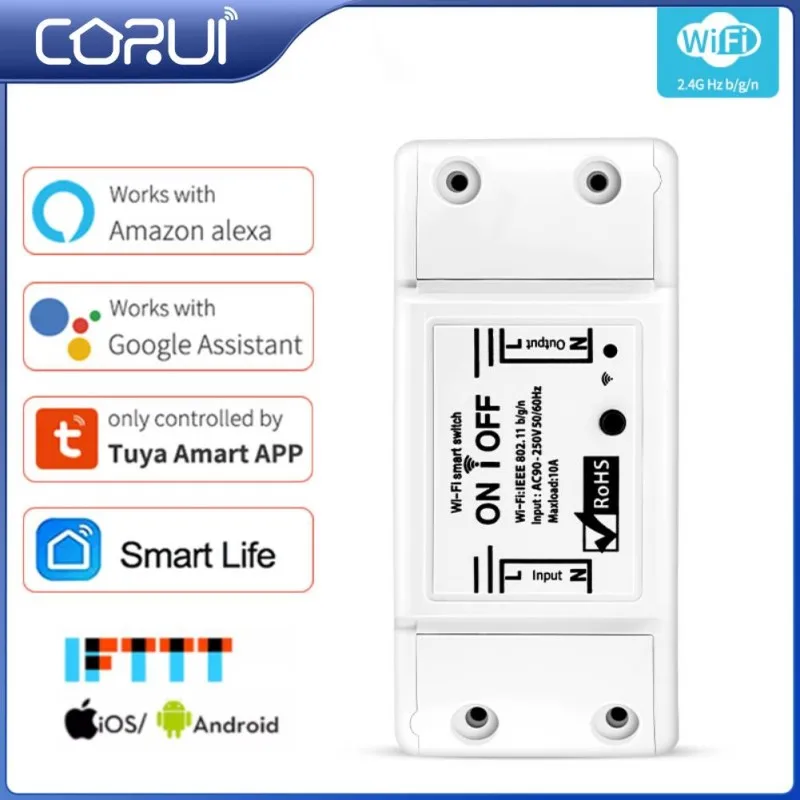 

Умный выключатель CORUI с поддержкой Wi-Fi, работает с Alexa Google