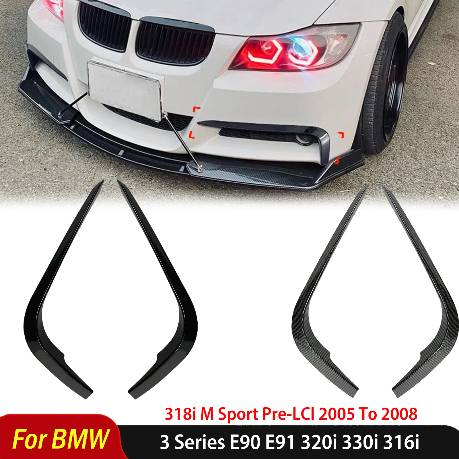 Для BMW 3 серии E90 E91 320i 330i 316i 318i M Sport Pre-LCI 2005–2008 Противотуманная фара Передний бампер