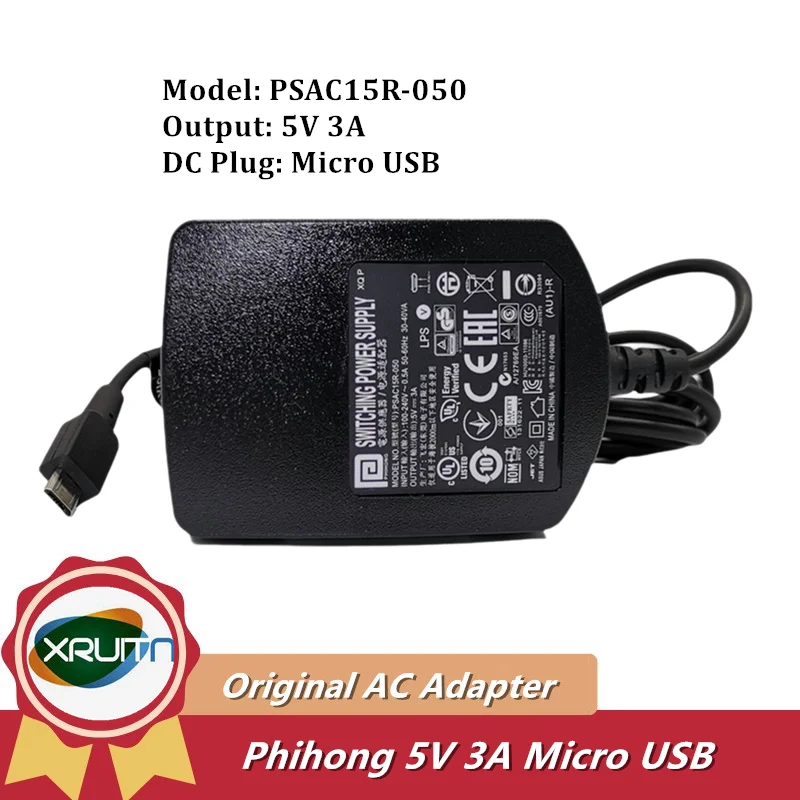 

Genuine For ASUS Power Supply Charger 0A001-00480100 5V 3A 15W Phihong PSAC15R-050 AC Adapter With Micro USB DC Plug