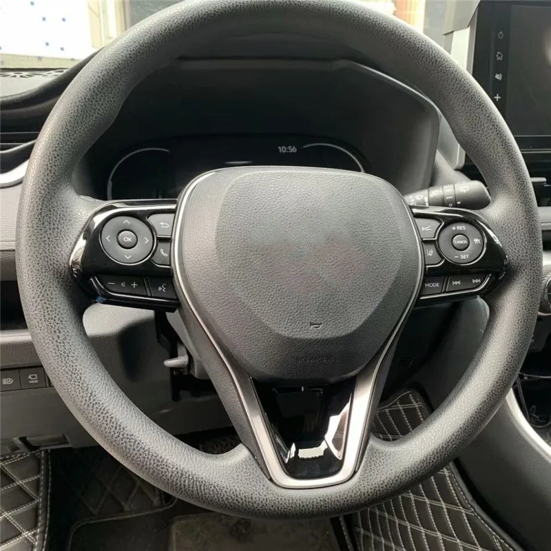 WELKINRY Автомобильная крышка для Toyota RAV 4 V XA50 2018 2019 2020 RAV4 кнопки рулевого колеса из нержавеющей стали (art.: 3920b984c1953) - 3920b984c1953