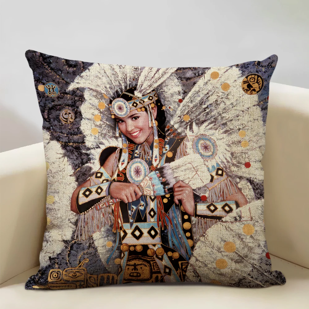 Винтажный Африканский индийский сексуальный женский чехол для подушки с