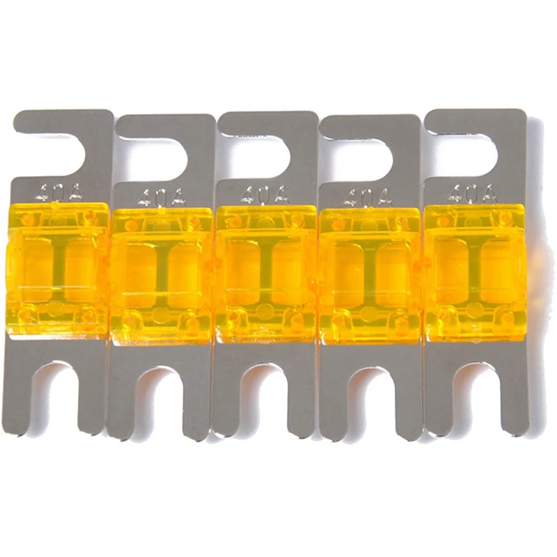 

5Piece 40A Nickel Plated Car Stereo Audio 32V AFS Parts Accessories For Mini ANL For Fuse Car Stud Fuse Circuit Protection Fuses
