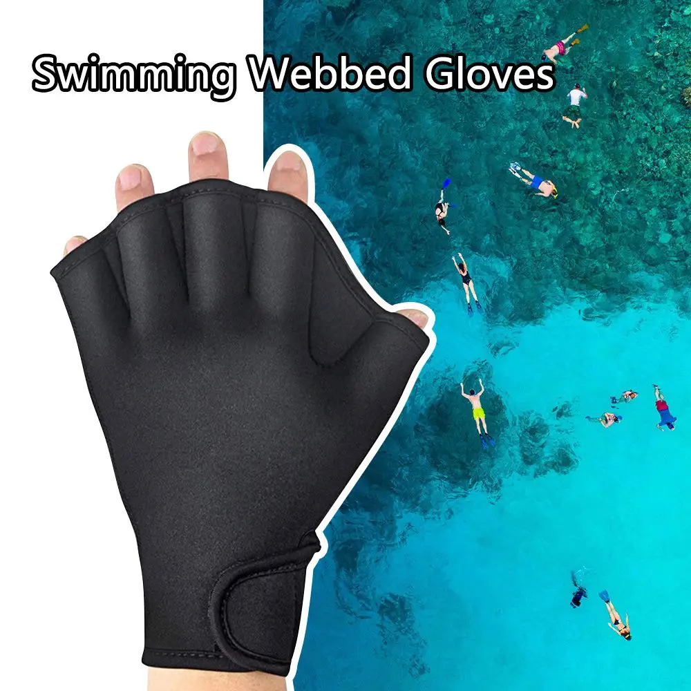 

Sport Training Kids&Adult Diving Accessories Water Resistance Webbed Paddles Aquatic Fitness Swimming Webbed Gloves