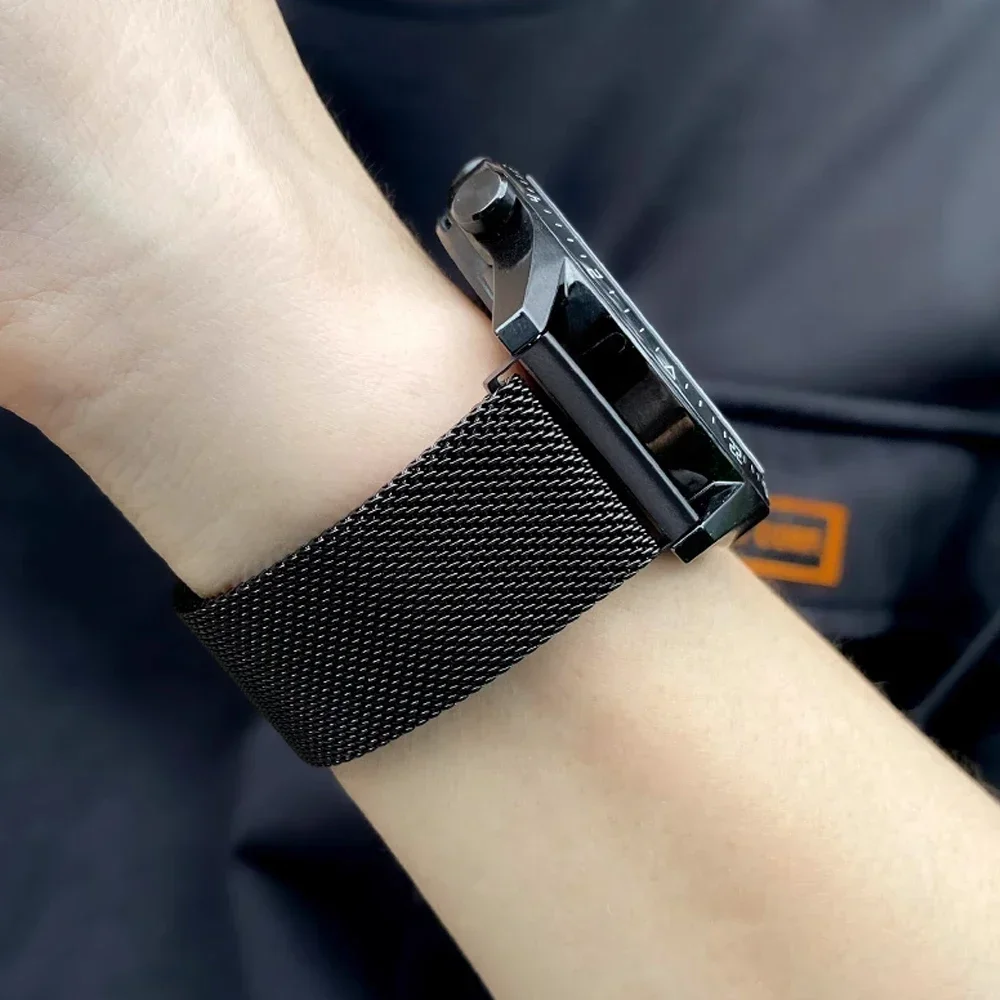 Миланский ремешок 2220 мм для Xiaomi Watch 5S5 S4-3-2, спортивный браслет из нержавеющей стали для OPPO Watch SX2X3, Realme Watch 5S Band (art.: 3920da652bd65) - 3920da652bd65