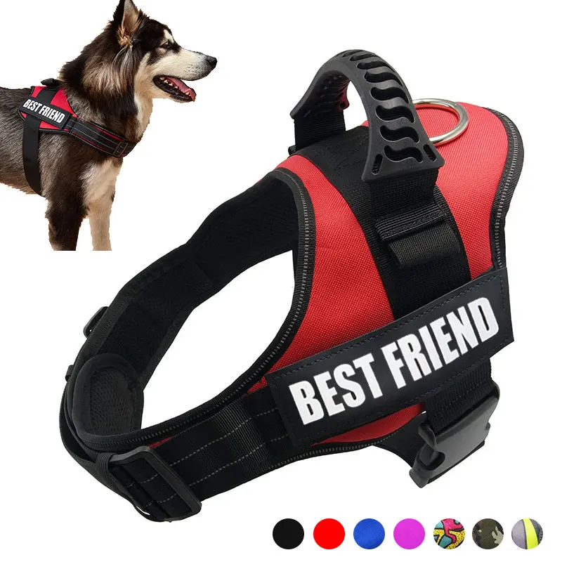 

Dog Harness Service Dog K9 Reflective Harness Adjustable Nylon Collar Vest for Small Large Dogs Walking Running Pets Supplies