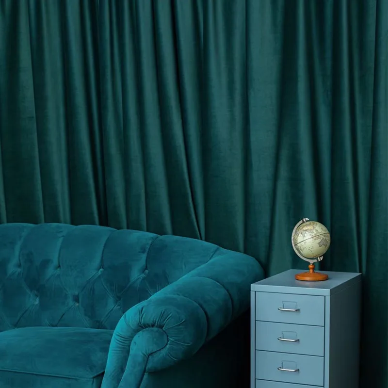 

Curtins for Living Room Royal Silk Velvet Living Room Vintage Australian Wool Velvet Bedroom Curtain Fabric Wholesale