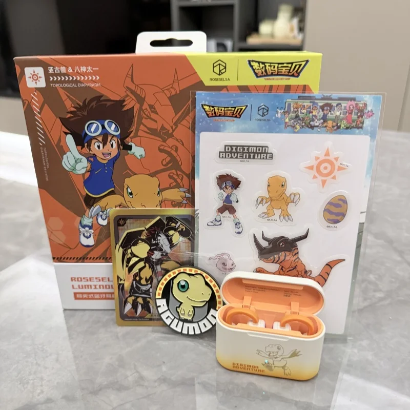 Фото Беспроводные Bluetooth-наушники Digimon Adventure Ear Clip: Агумон и Тейлмон – Хит продаж! Наушники для спорта, бега, тренировок на открытом воздухе. Отличный подарок. №5