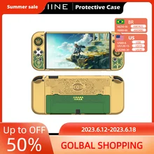 IINE Golden-Green Games Protective Case Cover Accessories Compatible Nintendo Switch