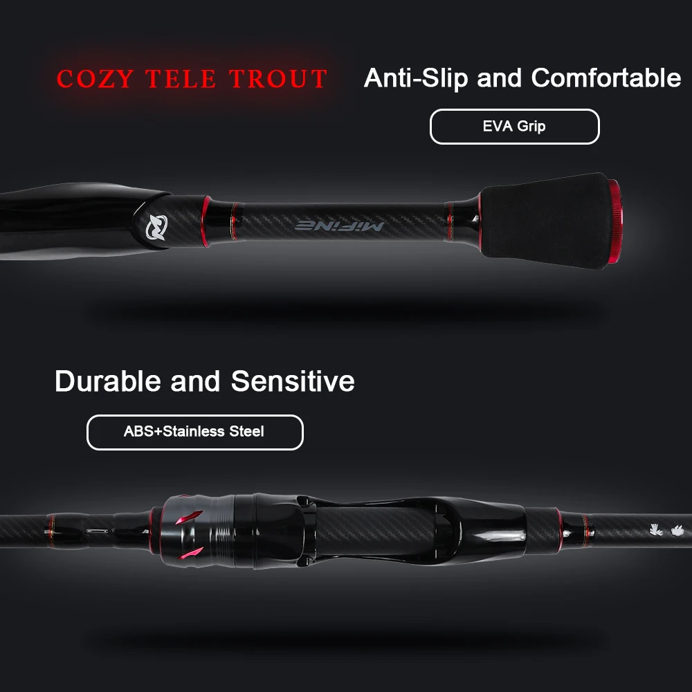 Mifine COZY TELE TROUT Телескопическая дорожная удочка 24T Карбоновая приманка Вес 0,8-5 г UL Трубчатые наконечники Портативные спиннинговые удочки (art.: 3920cdba02ae4) - 3920cdba02ae4