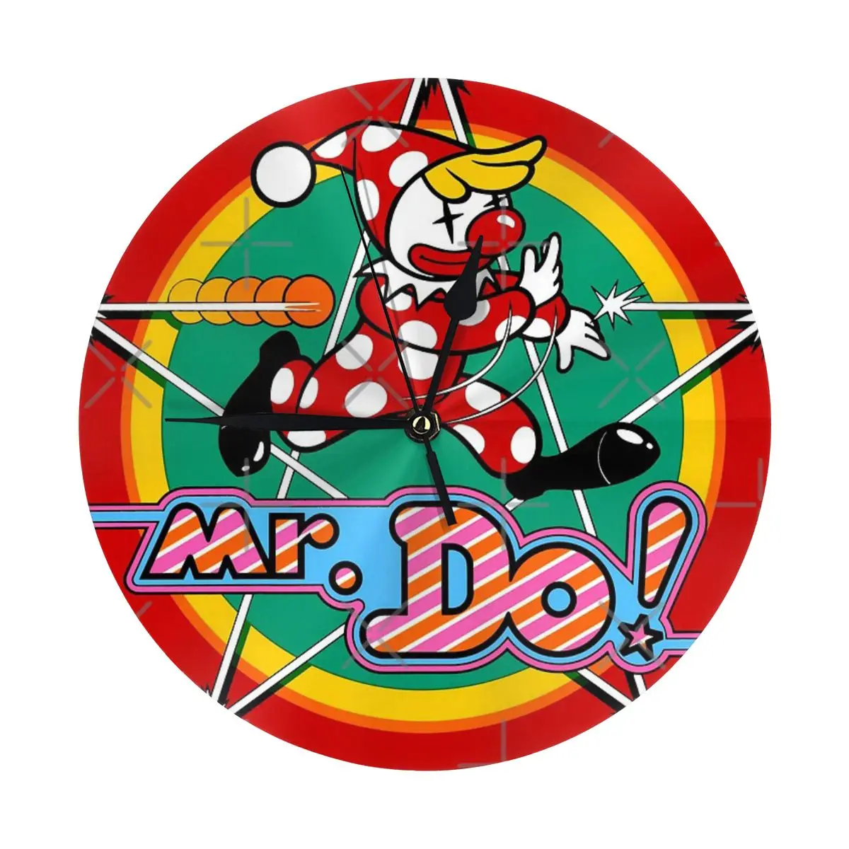 Настенные часы Mr Do в стиле ретро с аркадными играми украшение для комнаты круглые
