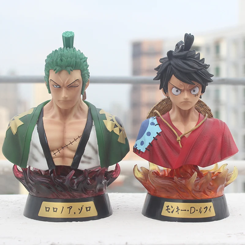 

Светящаяся аниме Gk Обезьяна D Luffy Roronoa Zoro Vinsmoke Sanji кимоно Ver. Голова бюст Портрет ПВХ экшн-фигурка модель игрушки подарок для мальчика