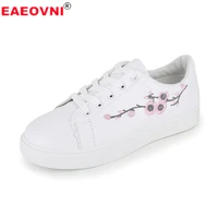sports womens shoes white sports shoes fashion embroidered comfortable breathable girls shoes outdoor casual platform shoes