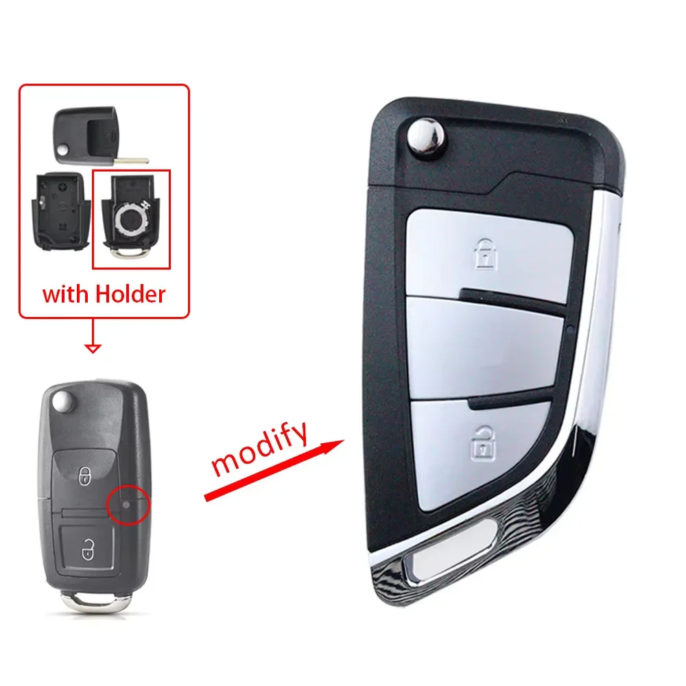 Автомобильный брелок для ключей, корпус для Vw B5 для Volkswagen Beetle/Caddy/Passat/Golf/Jetta/Polo/Scirocco/Tiguan/Touran/Skoda/Seat