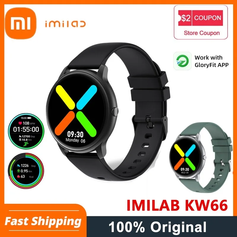 

Смарт-часы Xiaomi KW66 для мужчин и женщин, Bluetooth Смарт-часы, спортивный фитнес-трекер, пульсометр, монитор сна, водонепроницаемые часы IP68