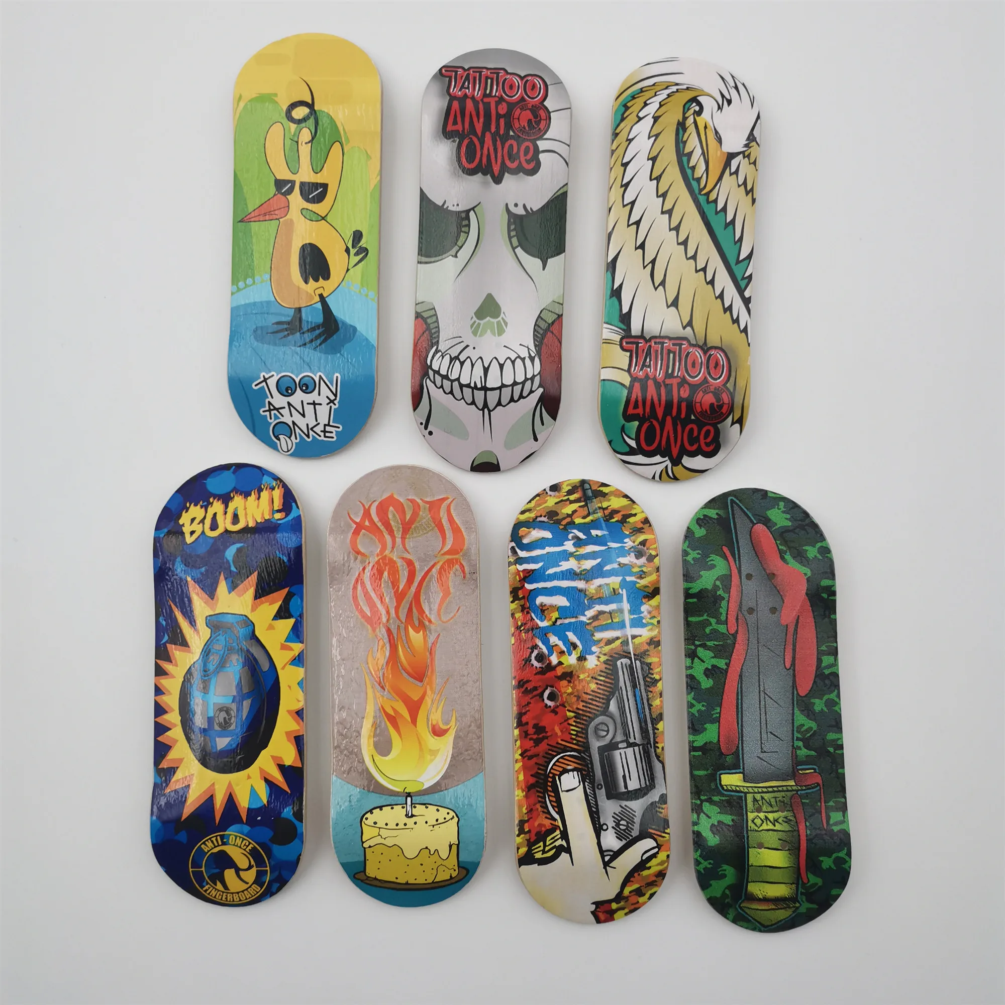 34mm 32mm Fingerboard Deck with Real Wear Graphic Profession