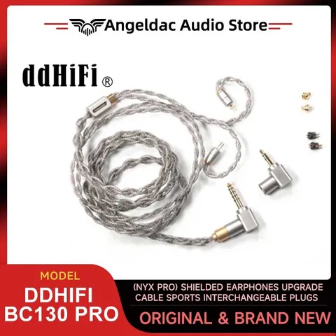 Экранированные наушники DDHiFi BC130 Pro (Nyx Pro), обновленный кабель, спортивные сменные вилки (4,4 и 3,5) и заменяемые разъемы