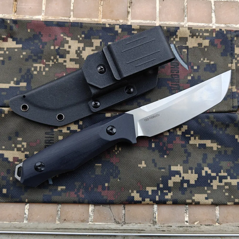 Фото DICORIA BonFire Real 10Cr15MoVCo сталь G10 ручка нож с фиксированным лезвием тактический охотничий кемпинг рыбайня открытый EDC инструмент для выживания №5