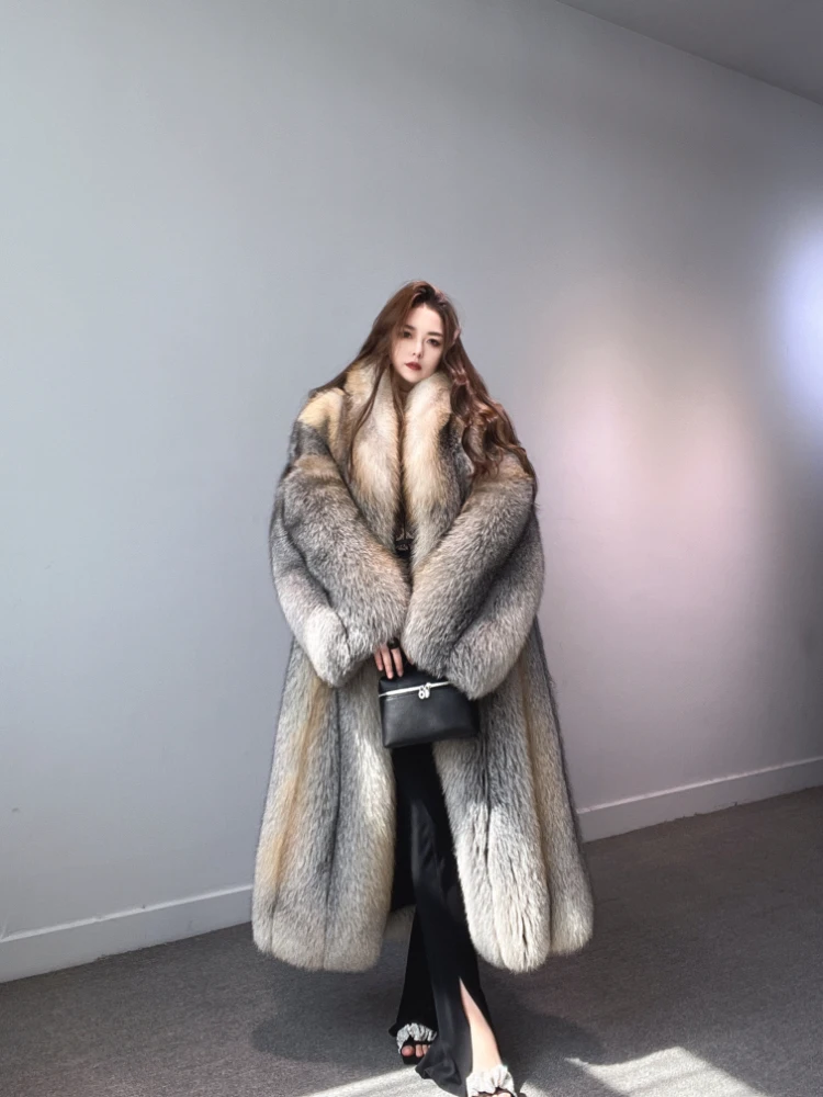 Fangtai 2024 зимняя модная шуба из натурального лисьего меха женская зимние теплые