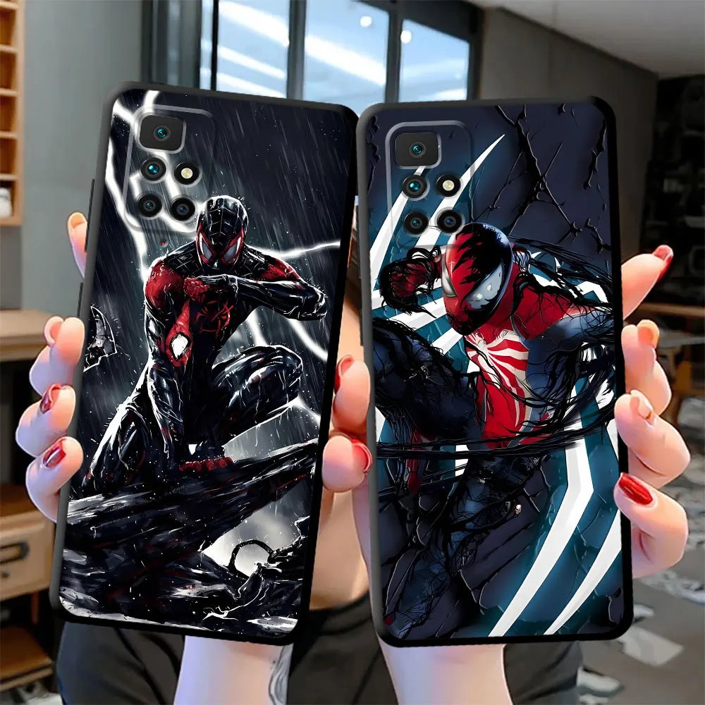 Marvel Spider Man Venom Phone Case for Xiaomi Redmi Note 11 Pro 5G 12S 11S 12 13 Plus 10S 10 9 7 8 Capa Cover