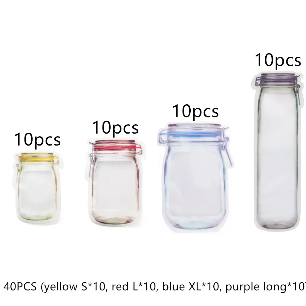 

Многоразовые Пакеты с застежкой-молнией, пакеты для хранения продуктов, герметичные пакеты для закусок, сэндвичей, печенья, конфет, экологи...