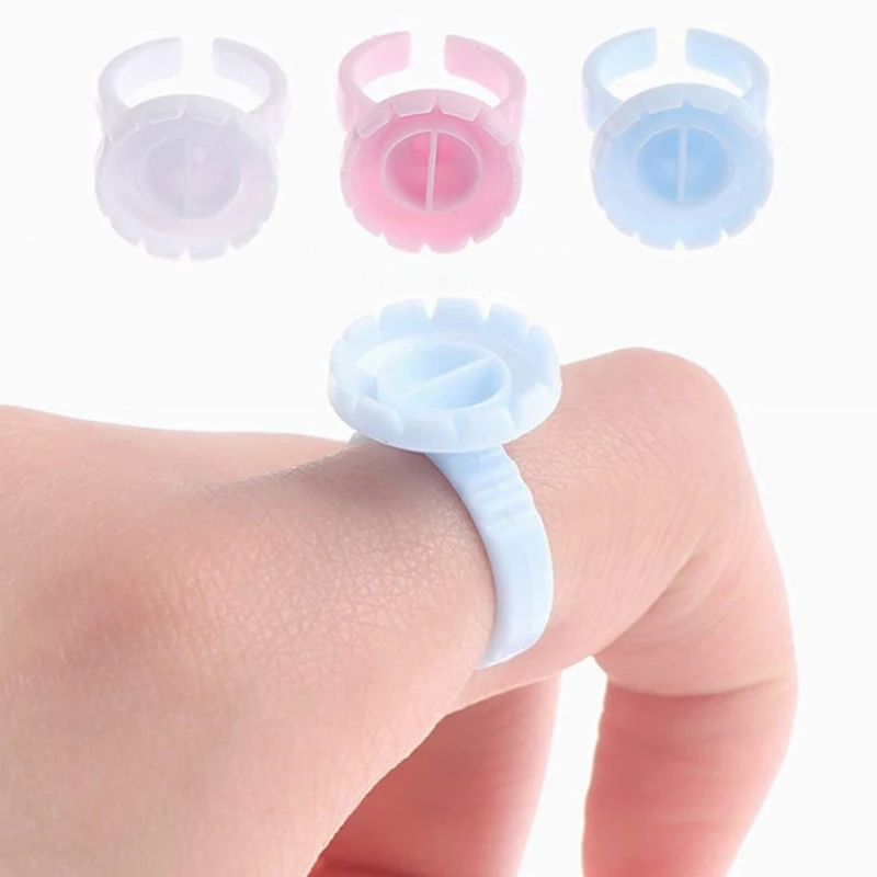 

100 шт. Сердце для ресниц удлинительное кольцо держатель кольцевого кольца