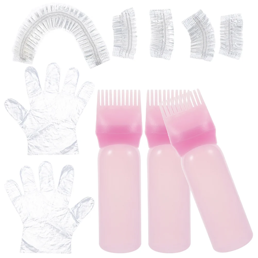 

DIY Hair Dye Tools Applicator Shower Caps Oil Salon Dyeing Supplies Plastic Gloves