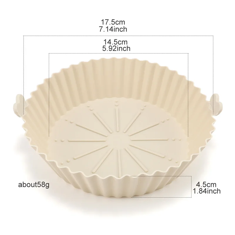 

Силиконовая фритюрница для выпечки, многоразовая силиконовая корзина для выпечки, сковорода для гриля, безопасная пищевая антипригарная фритюрница, духовки, микроволновая печь