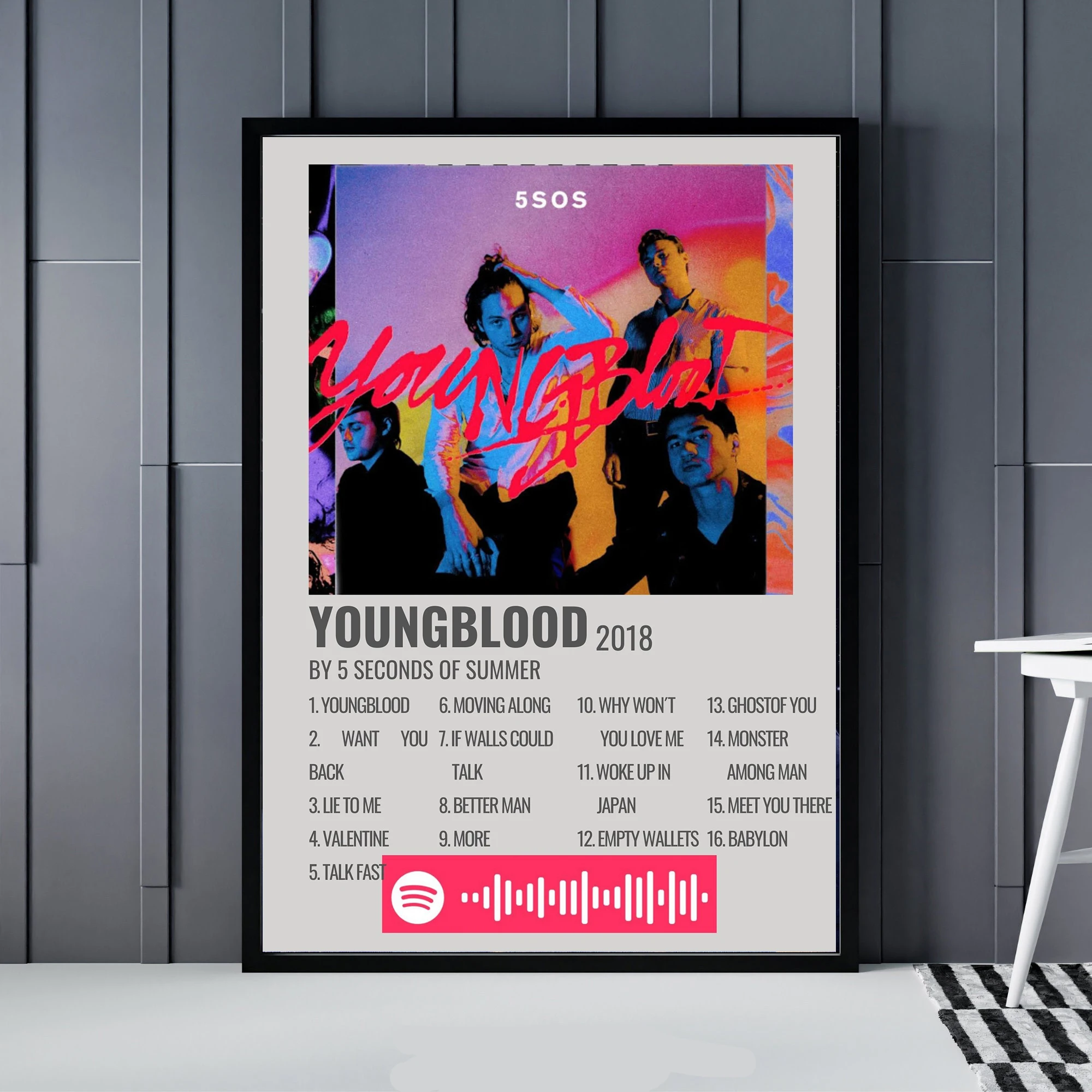 Поп-браслет в скандинавском стиле 5SOS 2022 постеры музыкальный альбом рок Картина